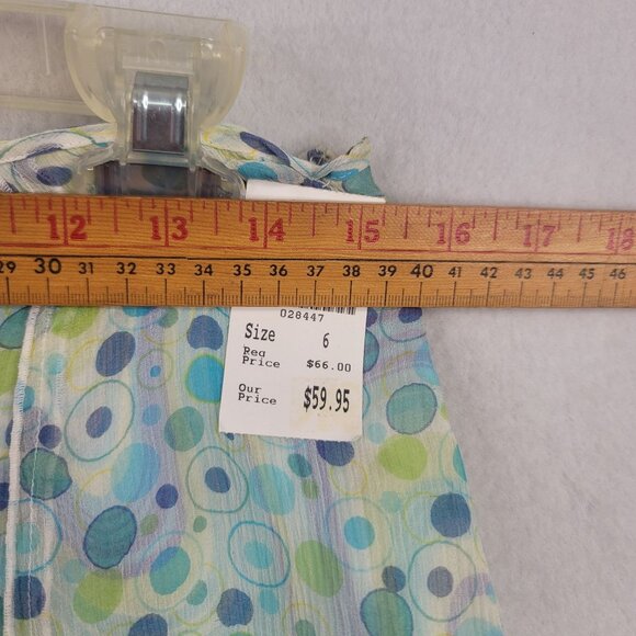 y2k Silk Bias Cut Multi Dot Midi Skirt Size 6 Coquette Fairycore Whimsical New - Picture 8 of 9